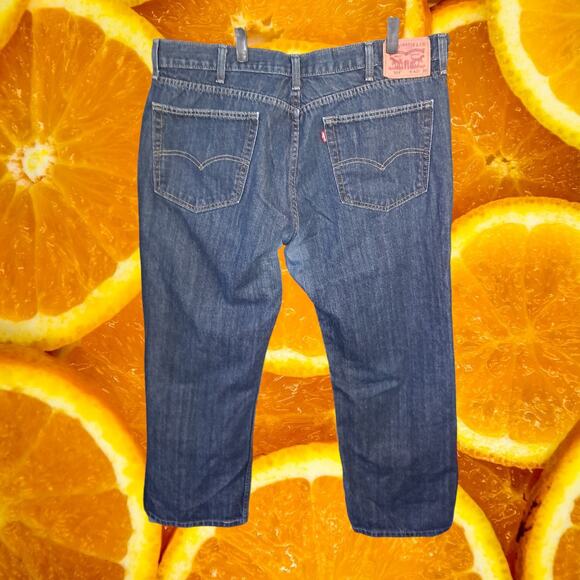 Levi's Relaxed Straight 559 Blue Jeans Size 40x30 - Picture 5 of 5